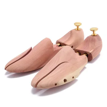 1 Чифт Обувки Регулируеми Дървета, Произведени От Масив на Хималаите Кедър, две тръби Поставка За Обувки-Органайзер за обувки и съхранение