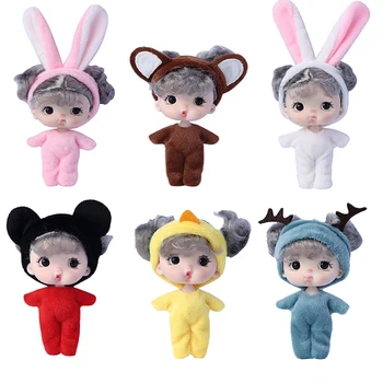 10 см, мини-pajamas Kawaii Reborn Кукла, Сладко бебе, Bjd, Имитация на Живи Подвижни Стави, Неясна Дрехи с животни, Играчки за сън за момичета