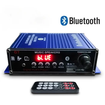 12 В Мини Bluetooth усилвател за високоговорителя 20 W + 20 W Домашно автомобилно аудио оборудване аудио колони amplificador в автомобилна стерео
