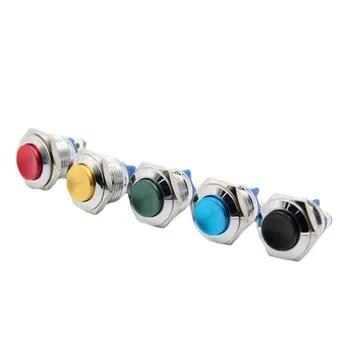 2 елемента, метален бутон 16 мм, незабавен метален ключ от неръждаема стомана, ключове нулиране (червен, син, зелен, черен, жълт)