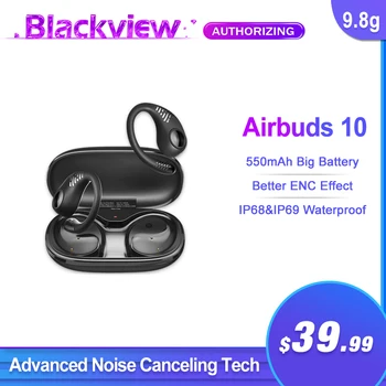 Blackview Airbuds 10 AirBuds 10 Pro Слушалки с отворени Уши Безжични Слушалки Спортни Слушалки Air Conduction Bass ENC TWS С Микрофон