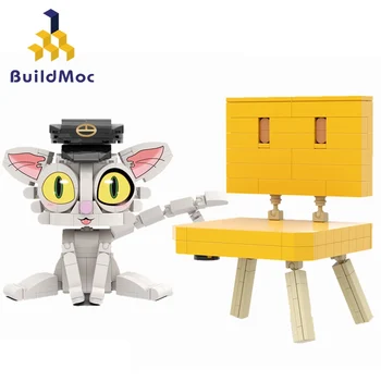 Buildmoc 119 бр. Тухли Аниме Daijin Cats Munakata Модел Стол Комплекти Анимационни Фигури на Строителни Блокове, Тухли Играчки за Детски Подаръци