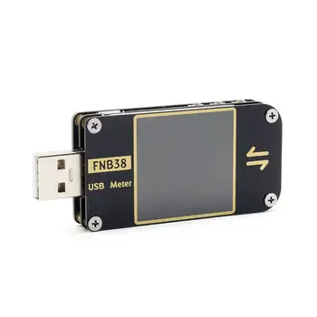 FNB38 USB Тестер за Постоянен Ток, Цифров Волтметър Амперметър Измерване на Напрежение, Ток Волта Амперметър Детектор Power Bank Индикатор на Зарядното Устройство
