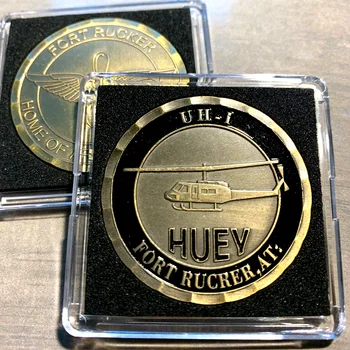 Huey Хеликоптер UH-1 Rucker Army Challenge Coin St 2020 НОВО записване