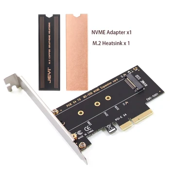 M. 2 NVME SSD-диск за PCIe 4.0 Адаптер 64 Gbit/с M-Key PCIe X4 за PC PCI-E GEN4 на Пълна скорост с медна пластина + Графеновый радиатор