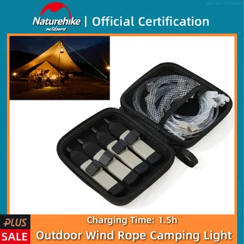 Naturehike Открит Къмпинг Вятърна Въже С 4-високоскоростен режим на осветление, Преносими Пътни IPX5 Водоустойчива Акумулаторна декоративна лампа за палатка