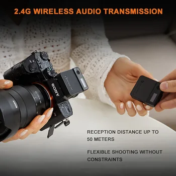Relacart Mi2S Петличный микрофона на ревера, Безжична система, Преносима аудио касета за камерата, онлайн излъчване