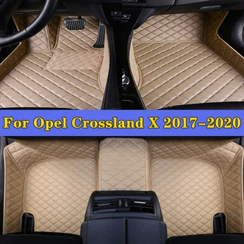 Автомобилни накладки за краката Opel Crossland X 2017-2020 автоаксесоари Защитна подплата Потребителски Автомобилни Постелки за пода Авто Килим калъф