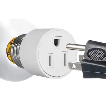 Адаптер за контакта на Електрическата крушка Адаптер за контакта Базова електрическа крушка в контакта с 2/3 зъби Конвертор за гараж мазе