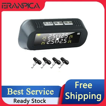 Аларма Eranpica в слънчева батерия/USB ГУМИТЕ сензор за гласова версия, Система за контрол на налягането в гумите за леки автомобили, 4 вътрешни сензор