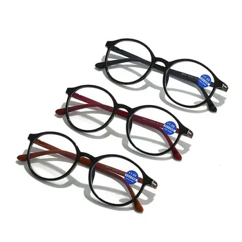 Анти-синя светлина, Модни Дамски и мъжки слънчеви Очила за четене с Флорални Принтом, Очила за Четене от Смола, Увеличаване на далекогледство + 1,0 ~ + 4,0