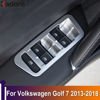 Апликации на капака бутон за превключване стеклоподъемника за Volkswagen Golf 7 MK7 2013 2014 2015 2016 2017 2018 Рамка на панела на крилото подлакътник matte