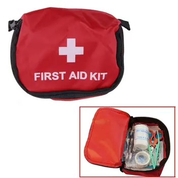 Аптечка за първа помощ 0,7 л от червено PVC за нощуване на открито, Празна чанта за оцеляване при извънредни ситуации, Превръзка, лекарство, Водоустойчива чанта за съхранение