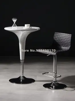 Вдигане на бар столове Модерни минималистичные Бар столове Битови Високи Железни Столове и кафе-сладкарница Козметична окото Червени Въртящи се на Високи Столове
