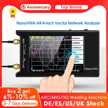 Вектор мрежов анализатор NanoVNA-H4-с 4,0-инчов LCD сензорен екран 10 khz-1,5 Ghz, Антена анализатор, Измеряющий къси вълни HF MF VHF UHF UHF