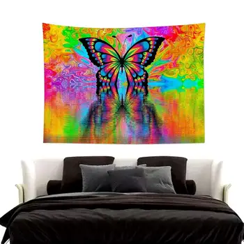 Гоблен с пеперуди, окачена на стената, Цветни Гоблени с пеперуди, висящи на стената, 3D Фантазийный Гоблен в стил хипи и Стенно изкуство За