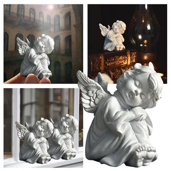 Градински статуетка на Ангел от смола, Статуетка Приказна Ангел, украса за детската градина, Декорация във формата на жираф, Коледни топки и
