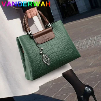 Дамска чанта за през рамото от естествена кожа 3 слоя алигатор, дамски чанти-месинджър през рамо, Луксозни дизайнерски дамски чанти