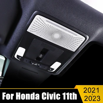 За Honda Civic 11th Генерал 2021 2022 2023 Звукови ленти от неръждаема Стомана, Защитен рог, рамка за фенер на покрива Окото, Автомобилна лампа за четене, декоративни капачки