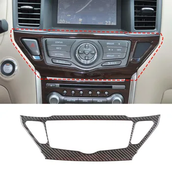 За Nissan Pathfinder 2013-2018, автомобилен ключ предупреди светлина, декоративна рамка, стикер, Аксесоари за интериор от мек въглеродни влакна