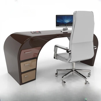 Индивидуален бюро с креативен маса модерен дизайн кръгла маса на маса на шефа проста модерни мебели за компютърна маса