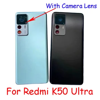 Качеството АААА за Xiaomi Redmi K50 Ultra Задния капак на отделението за батерията + обектива на камерата на Задния панел Врати, обков, резервни части за ремонт на