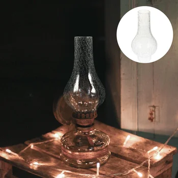 Керосин лампа Стъклена маслена лампа покриване на прозрачни аксесоари за комин Малко ретро фенер