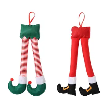 Коледен елф на крака на Дядо Коледа, подвесное украса за вашия десктоп на реквизит за снимки