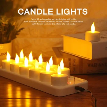 Креативна Акумулаторна светодиодна лампа с имитация на трептящи пламъци, една Чаена свещ, нощна светлина за украса на домашно парти