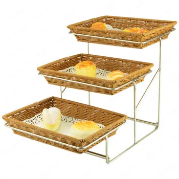 Креативна трехслойная Хлебная Десерт Ресторанная посуда, Плодови чиния, многопластова табло с капак