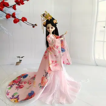 кукла Bjd Височина 30 см, Пълен комплект 1/6 В Китайски стил, древния костюм на Принцеса Ханфу, подарък за Рожден Ден, играчки за момичета 