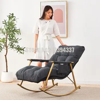 Люлеещ се стол балкон домашен шезлонг за почивка възрастен мързелив диван малък апартамент скандинавски спалня бременна жена зимни люлеещ се стол