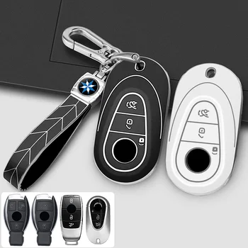 Мек Калъф За автомобилни ключове от TPU с Пълно Покритие на Mercedes Benz 2021 C S Class W223 S350 S400 S450 S500 C200 C260 2021 Защита на дистанционното на ключа
