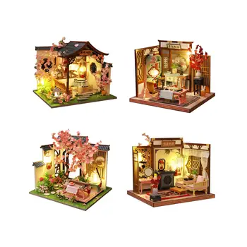 Миниатюрен куклена къща със собствените си ръце с аксесоари, комплекти за мини къщички за момичета и момчета, Деца