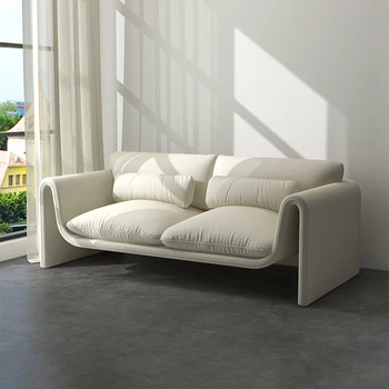 Минималистични диван в скандинавски стил, 3-местен Xxl, с Модерен Бял диван, Дизайнерска Ергономична Необичайно Мека Мебел за дома