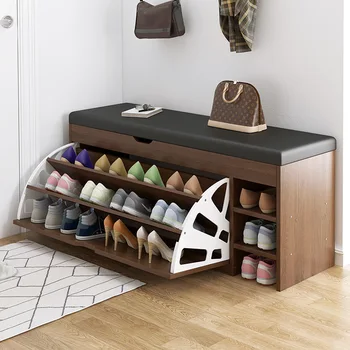 Модерен взаимозаменяеми шкаф за обувки, Табуретка, Домакински Скандинавски Малък шкаф за Обувки, Мебели за коридор, мебели за хола WZ50SC