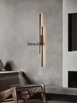 Нов минималистичен мед, с монтиран на стената лампа, нощно шкафче за спалня, творческа обстановка, лампа за дългия коридор към хола