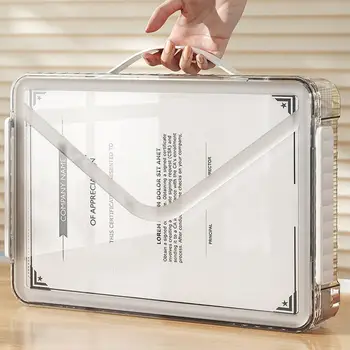 Полезен дълго носене с дръжка Прозрачен дизайн, Идентификационен чекмедже за съхранение Чекмеджето за съхранение на домакински стоки, Контейнер за съхранение
