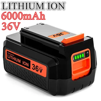 Преносимото батерия 6000Ah li ion акумулаторна батерия за black decker 36v bl20362 bl2536 lbxr36 lbx1540 lbx2540 lbx36 с led дисплей