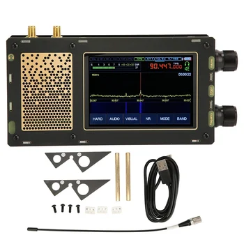 Приемник Malachite DSP СПТ, 3,5-инчов сензорен екран с честота от 50 khz до 2 Ghz, поддръжка на къси вълни радио с 2 антени, с отвор за охлаждане на