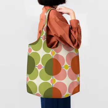 Принт Атомен цвете, дъвки, Босилек, Orla Kiely, чанта за пазаруване, Дамски холщовая чанта-тоут, Миещи чанти за пазаруване, подаръци