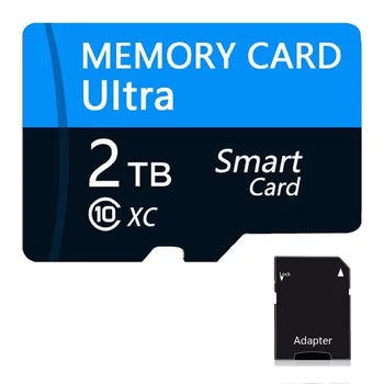 Разширяване Карта памет и 2 TB Micro SD TF Карта U3 U1 A1 V30 Запис на видео 4K HD 2 TB Флаш памет Бързото Четене и Високоскоростна карта памет от клас 10, TF