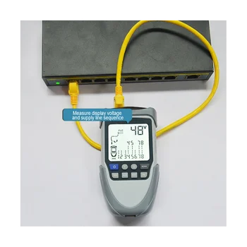 Ръчен тестер за мрежови кабели, LCD дисплей, цифрово устройство за проследяване на кабели, проверка на полярността на напрежението, тест POE (A)