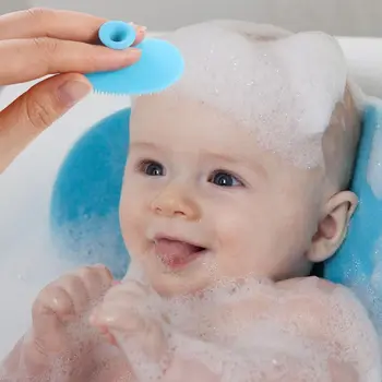 Силиконова четка с шампоан за къпане на бебета Мека Силиконова Детска четка за душ за измиване на коса Масажни Четки За определяне