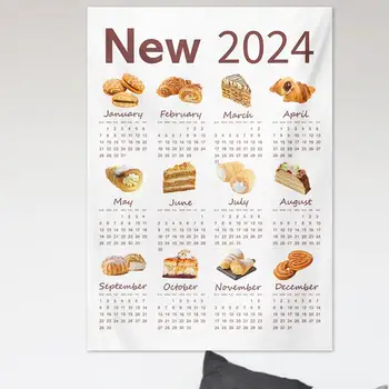 Стенен календар в 2024 Година, Гоблени, Голям хол, Спалня, Стенен Гоблен, Фон, Тъкани за домашен Декор