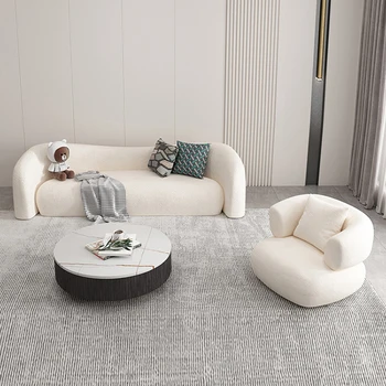 Стол с мека Мебел Диван за хола Плажен кът Луксозен диван за дневна Диван-легло, маса за Хранене, Divani Soggiorno Мебели за спалня DX50KT