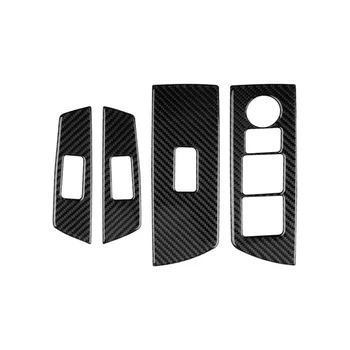 Стъкло от въглеродни влакна, Бутон за Повдигане, Панел, за да преминете, Стикер на панела на Крилото Подлакътник за Mazda CX-9 2016-2020 RHD