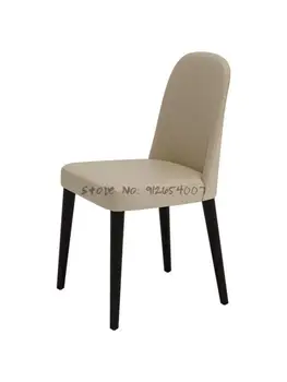 Трапезария стол Модерен минималистичен Стол с облегалка на Стол за сядане на Стола за кафене Лесен Луксозен Стол Ins Leather Art Home Nordic