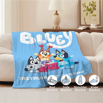 Украса спални Синьо Плюшевое одеяло за декоративен дивана, Пухкави, меки одеяла, Покривки за легло, домашен интериор в стил бохо, скица за сън