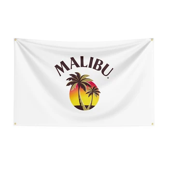 Флаг Малибу 3x5, Банер с алкохол от полиестер с принтом Алкохол, За декорация, интериор хартата, Банер за украса на хартата, Банер с флага